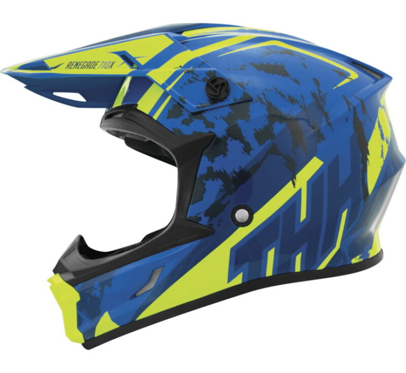 THH Helmets T710X Renegade Blu/Yel Xs 646442 646442 Photo - Primary