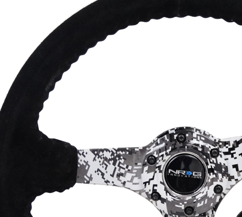 NRG Reinforced Wheel,Hydro Dip DigiCamo 3" Deep,matte blk spoke,350mm,Blk RST-036DC-S Photo - Primary