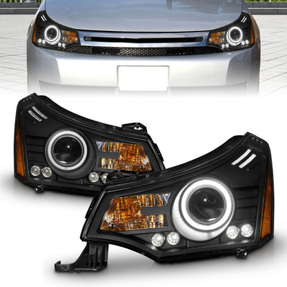 Anzo 2008-2011 Ford Focus Projector Headlights Black 121272 Photo - Primary