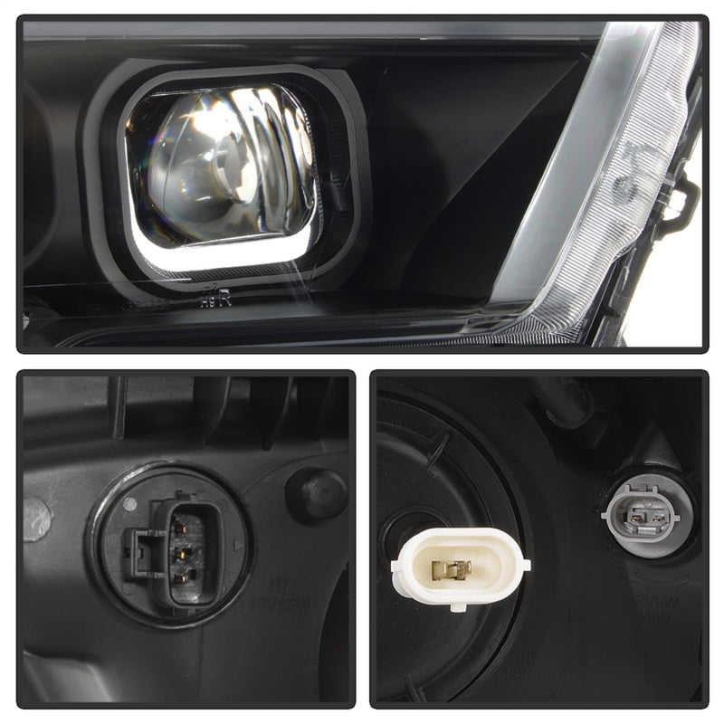 SPYDER xTune 16-18 Toyota Tacoma SR/SR5 DRL Proj Headlights w/Turn Signal - Blk (PRO-JH-TTA16-SR-BK) 9042997 9042997 Photo - Unmounted