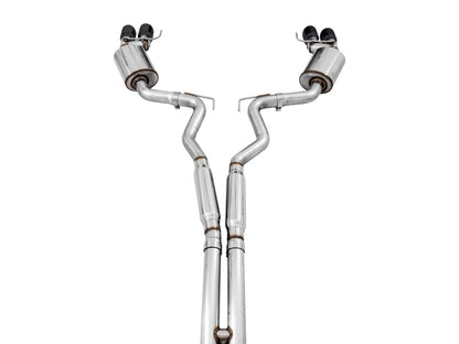 AWE Tuning 2018+ Ford Mustang GT (S550) Cat-back Exhaust - Touring Edition (Quad Diamond Black Tips) 3015-43106 3015-43106 Photo - out of package