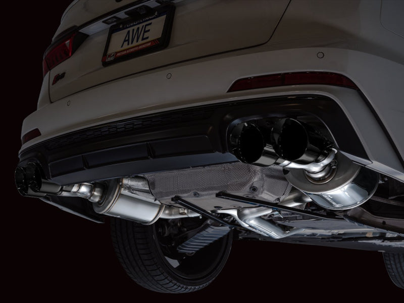 AWE Tuning 19-23 Audi C8 S6/S7 2.9T V6 AWD Touring Edition Exhaust - Diamond Black Tips 3015-43107 3015-43107 Photo - Mounted