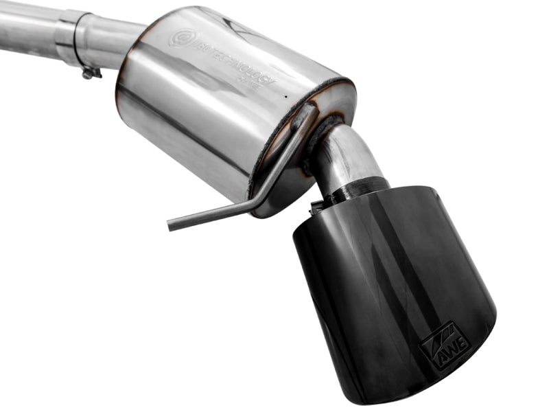 AWE Tuning Audi B9 RS 5 Sportback Touring Edition Exhaust-Resonated- Diamond Black RS Style Tips 3015-33118 3015-33118 Photo - Close Up