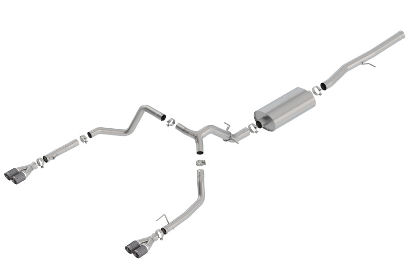 Borla 19 Chevrolet Silverado/GMC Sierra 1500 6.2L SS Touring Catback Exhaust - Carbon Fiber Tips 140772CF 140772CF Photo - Primary