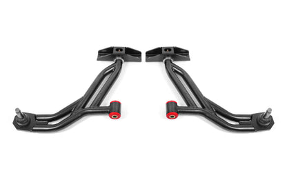 BMR 10-14 Ford Mustang Non-Adj. Lower A-Arms Delrin/Rod w/ 19mm Tall Ball Joint - Black Hammertone AA756H AA756H Photo - Primary