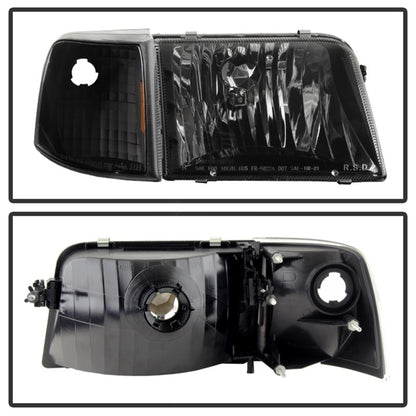 SPYDER Xtune Ford Ranger 93-97 Crystal Headlights w/ Corner Lights 4pcs Sets Black HD-JH-FR93-SET-BK 9029363 9029363 Photo - Unmounted