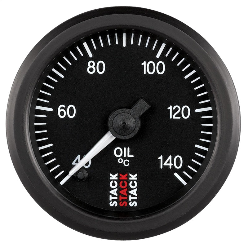Autometer Stack 52mm 40-140 Deg C 1/8in NPTF Male Pro Stepper Motor Oil Temp Gauge - Black ST3309 ST3309 Photo - Primary