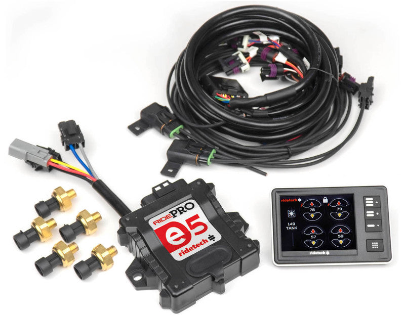 Ridetech RidePro E5 Air Ride Control System 5 Gal Dual Compressor High Flow Big Red 3/8in Valves 30534700 30534700 User 6