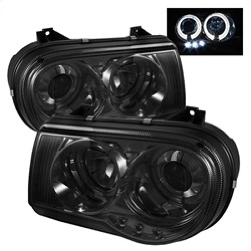 Spyder Chrysler 300C 05-10 Projector Headlights LED Halo LED Smke (Not Included) PRO-YD-C300C-HL-SM 5009159 5009159 Photo - Primary