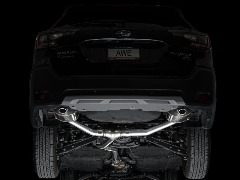 AWE Tuning AWE 20-25 Subaru Outback (Wilderness & XT) 0FG Catback Exhaust w/Dual BashGuards 3015-38246 3015-38246 Photo - Mounted