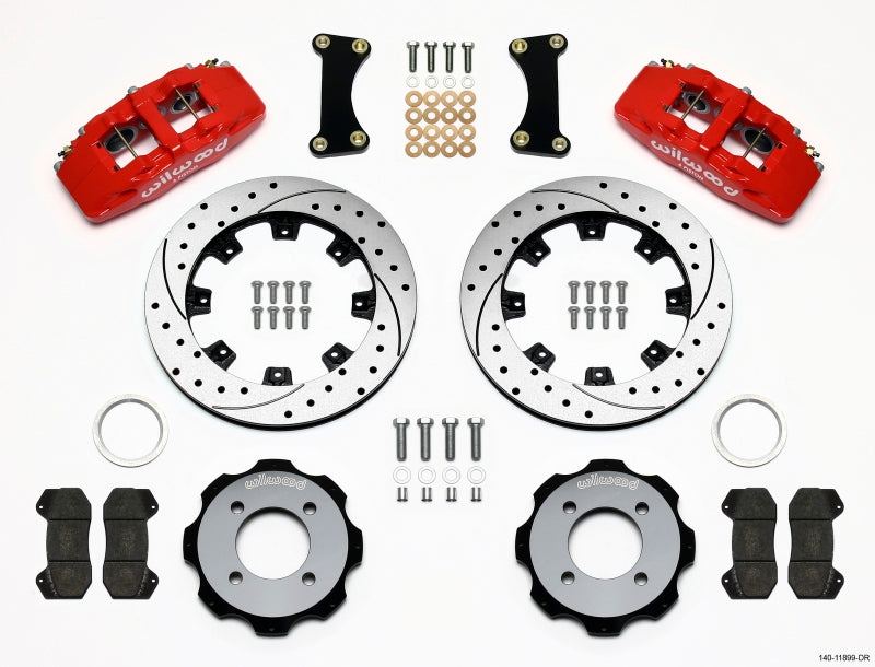 Wilwood DP6 Front Kit,12.19", Drilled,Red 2011 Fiesta 140-11899-DR Photo - Primary