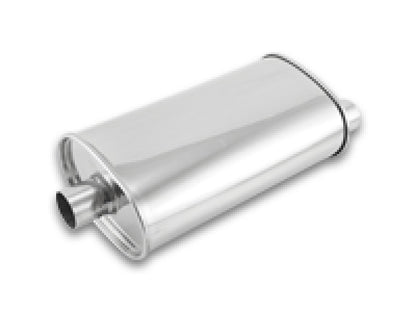 Vibrant StreetPower Oval Muffler - 2in Inlet/Dual Outlet (Center In - Offset Out) 1104 1104 User 1