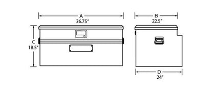 Tradesman Aluminum Flush Mount Truck Tool Box Full/Wide (36in.) - Black 79436WB 79436WB User 1