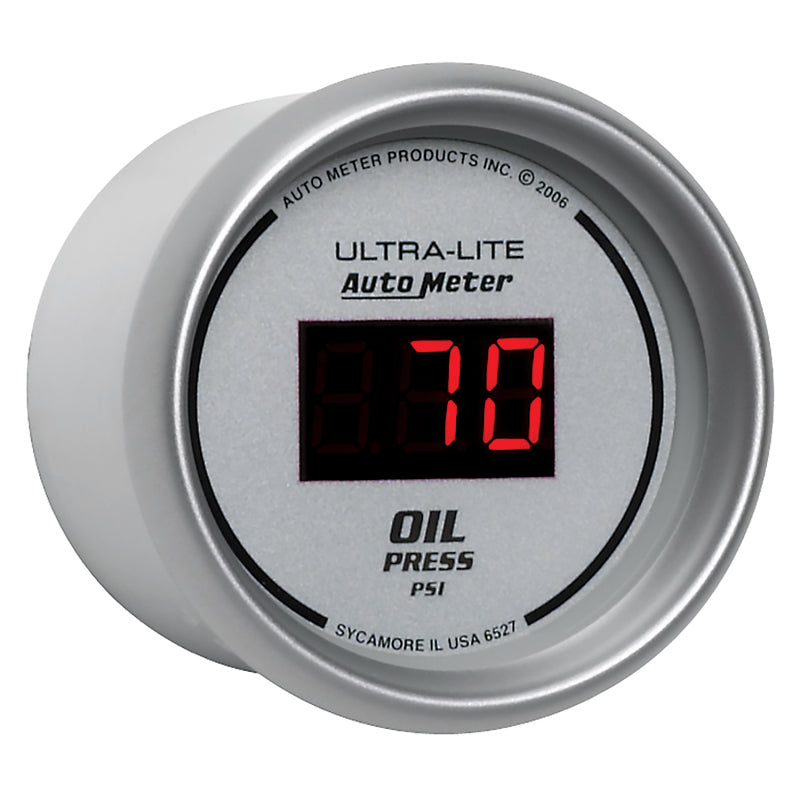 Autometer Gauge, Oil Pressure, 2 1/16", 100Psi, Digital, Silver Dial w/ Red Led 6527 User 3