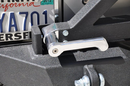 DV8 Offroad 07-18 Jeep Wrangler JK Rear Bumper w/ Tire Carrier & Tapered Bearing RBSTTB-01BR RBSTTB-01BR Photo - Close Up
