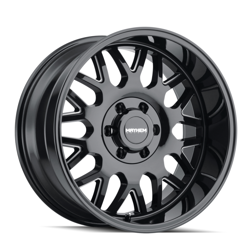 Mayhem 8110 Tripwire 20x10 / 5x139.7 BP / -19mm Offset / 87.1mm Hub Black w/ Milled Spokes Wheel 8110-2185BM 8110-2185BM Photo - Primary
