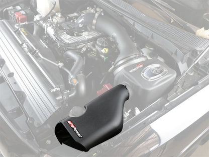 aFe Momentum HD Intake System Dynamic Air Scoop: Nissan Titan XD 16-17 V8- 54-76105-S Photo - Mounted