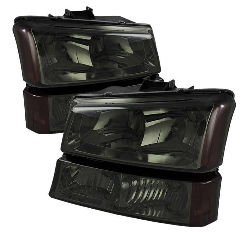 SPYDER Xtune Chevy Silverado 2500HD 03-06 Crystal Headlights w/ Amber Lights Smoke HD-JH-CSIL03-AM-SM-SET 5064523 5064523 Photo - Primary