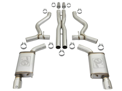aFe MACH Force-Xp 3in 304 Stainless Steel Cat-Back Exhaust System w/Polish 49-33072-1P Photo - Unmounted