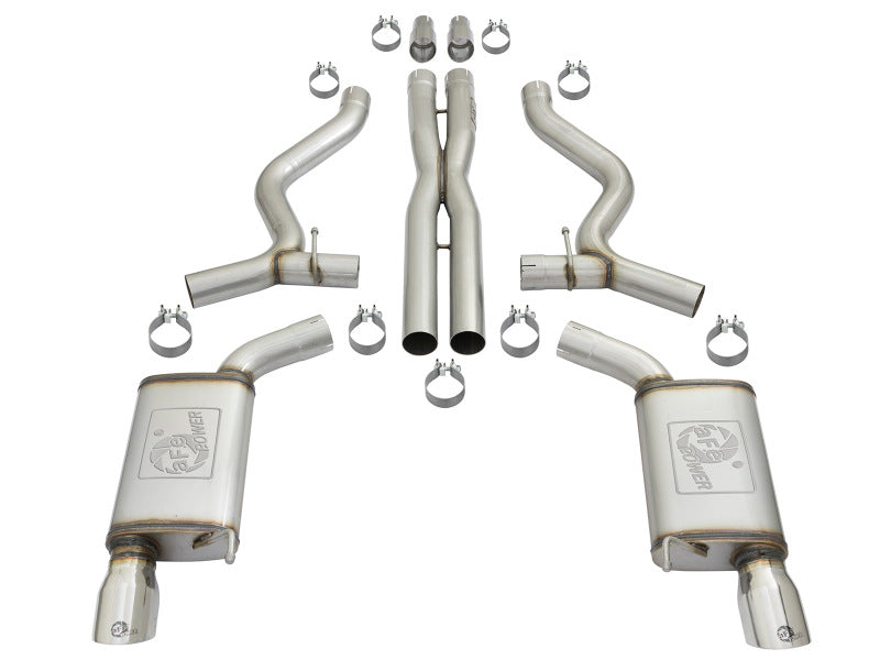 aFe MACH Force-Xp 3in 304 Stainless Steel Cat-Back Exhaust System w/Polish 49-33072-1P Photo - Unmounted
