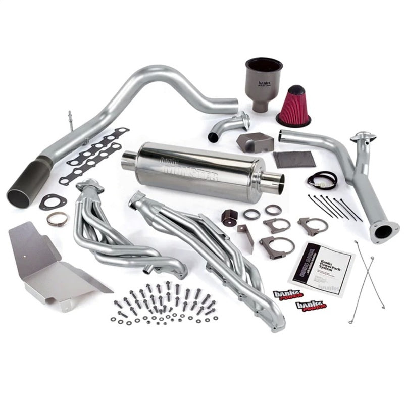 Banks Power 99-04 Ford 6.8L Truck EGR-Late Cat PowerPack System - SS Single Exhaust w/ Black Tip 49132-B 49132-B Photo - Primary