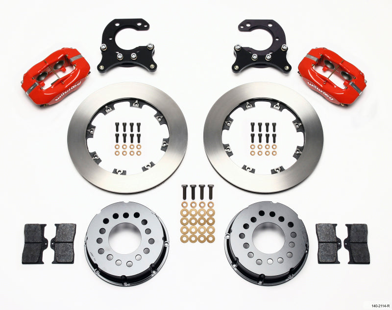 Wilwood Forged Dynalite P/S Rear Kit Red Big Ford 2.54in Offset 140-2114-R 140-2114-R Photo - Primary