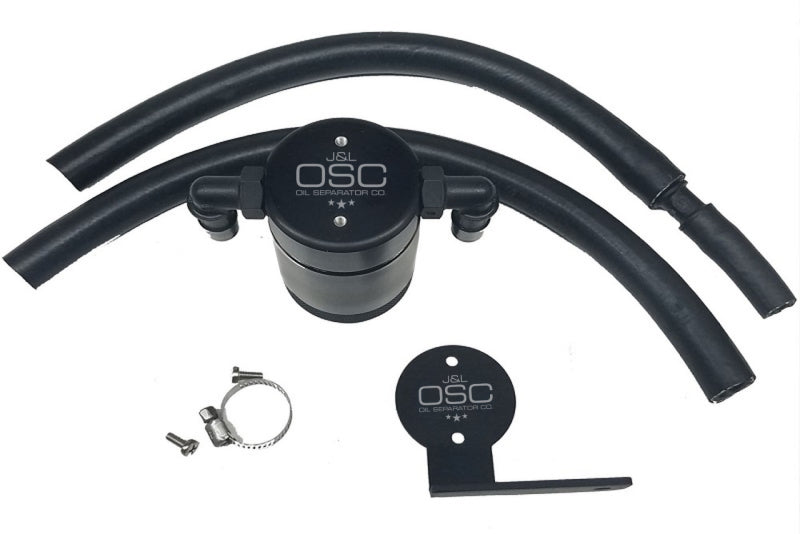 J&L 13-18 Ford Focus ST Front Oil Separator 3.0 - Black Anodized 3021F-B 3021F-B Photo - Primary