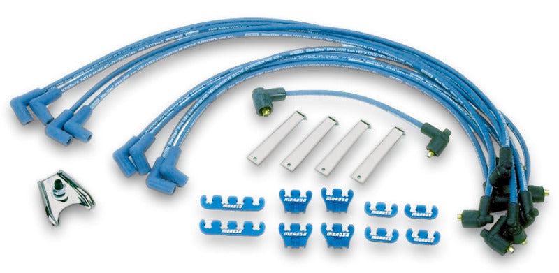 Moroso Chevrolet Small Block Ignition Wire Dress-Up Kit - Pre-HEI - Blue Max - Spiral Core 72751 72751 Photo - Primary