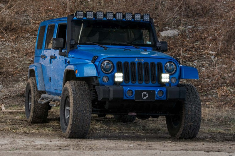 Diode Dynamics 07-18 Jeep JK Wrangler SS5 Bumper LED Pod Light Kit - Yellow Pro Driving DD7287 DD7287 User 2