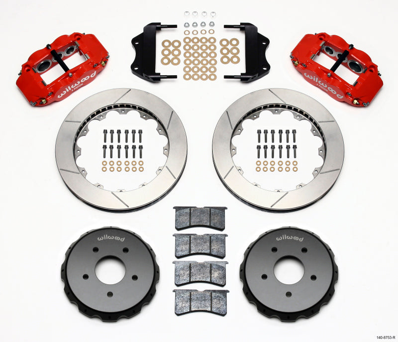 Wilwood Narrow Superlite 6R Front Hat Kit 13.06in Red 2004-2006 Pontiac GTO 140-8753-R 140-8753-R Photo - Primary