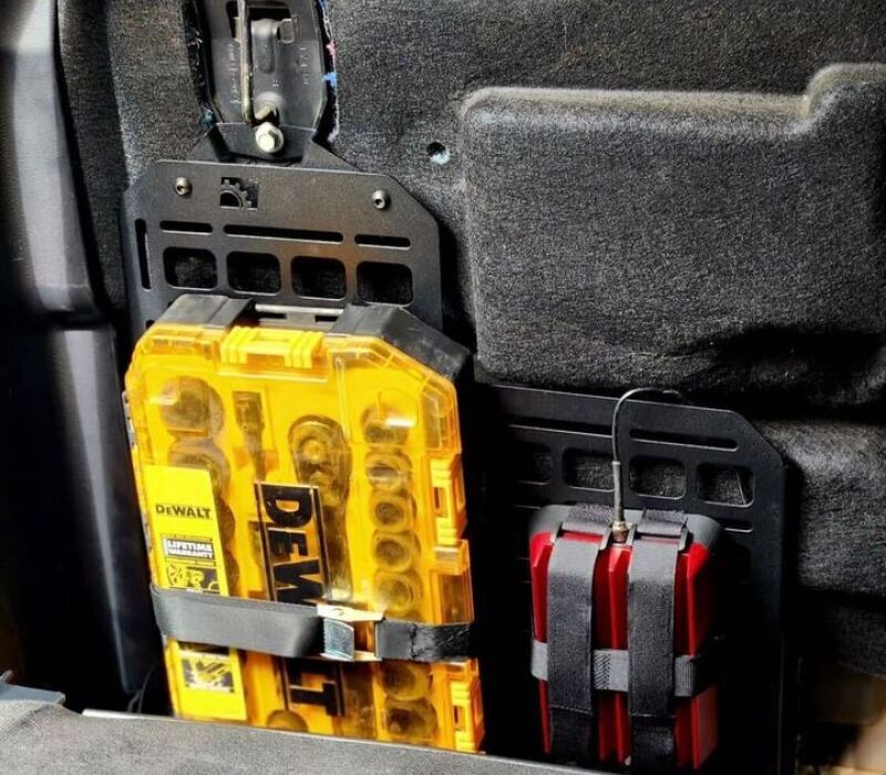 BuiltRight Industries 2015+ F-150/Raptor / 2017+ F-250/350 Rear Seat Back Storage Panel 104027 104027 Photo - lifestyle view