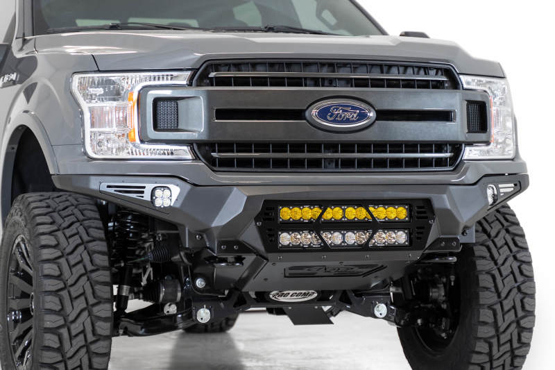 Addictive Desert Designs 18-20 Ford F-150 Bomber Front Bumper w/ Dual 20IN LED Mounts F180012140103 F180012140103 Photo - Primary