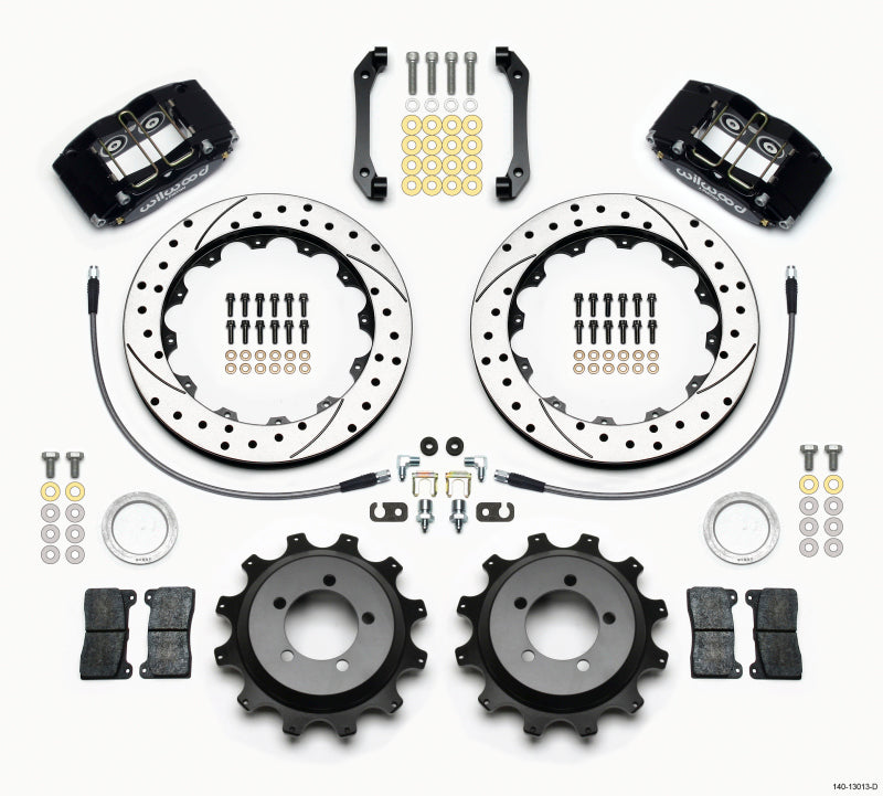 Wilwood Dynapro Radial Rear Kit 12.88in Drilled 2006-2007 Subaru WRX w/Lines 140-13013-D 140-13013-D Photo - Primary