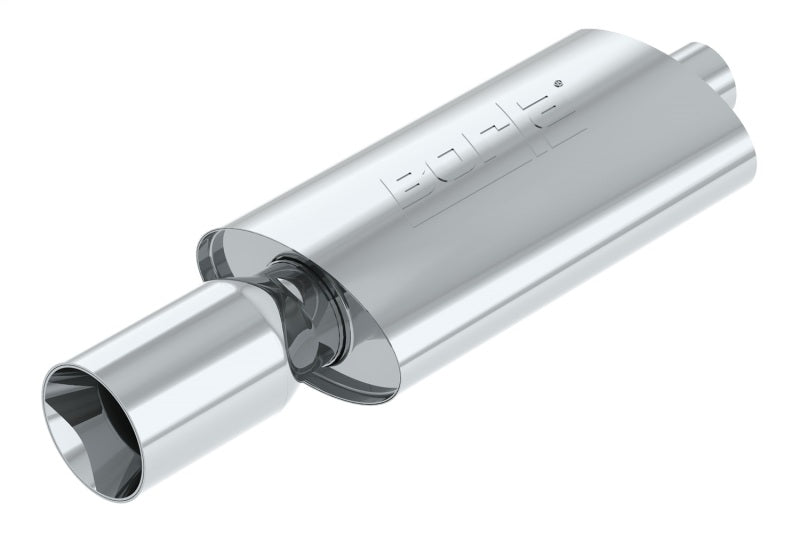 Borla Boomer Muffler Thumper Oval 2-1/4in In 4in Side Rount Out 40057 40057 Photo - Primary