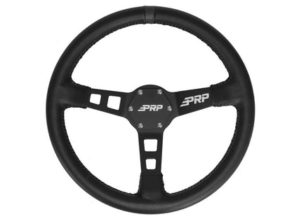 PRP Seats PRP Deep Dish Leather Steering Wheel- Black G110 G110 Photo - Primary