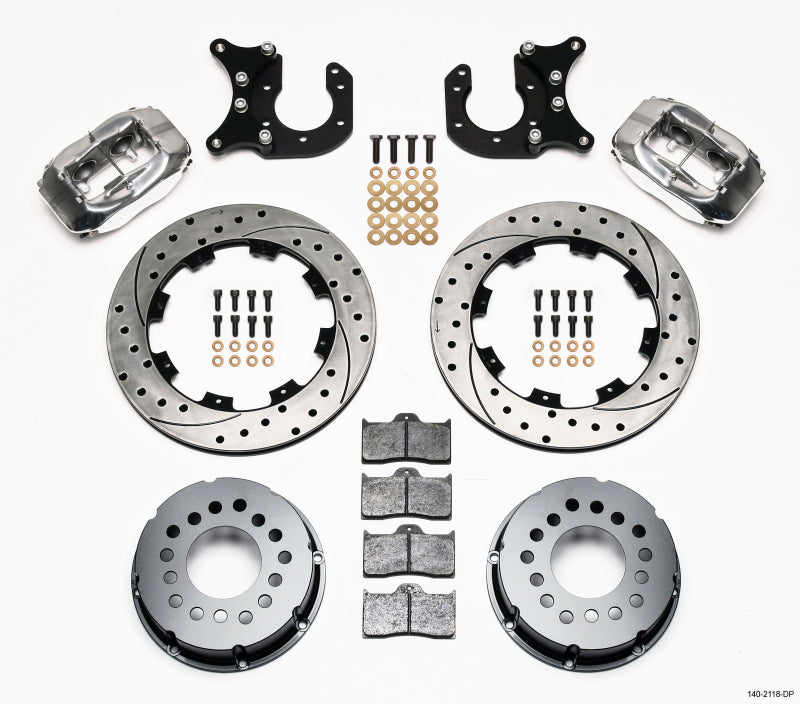 Wilwood Forged Dynalite P/S Rear Kit Drilled Polished New Big Ford 2.50in Offset 140-2118-DP 140-2118-DP Photo - Primary