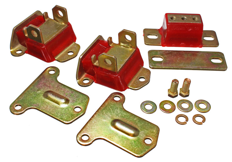 Energy Suspension Motor And Transmission Mount Red Chevrolet Camaro All 1970-1972 3.1122R Photo - Primary