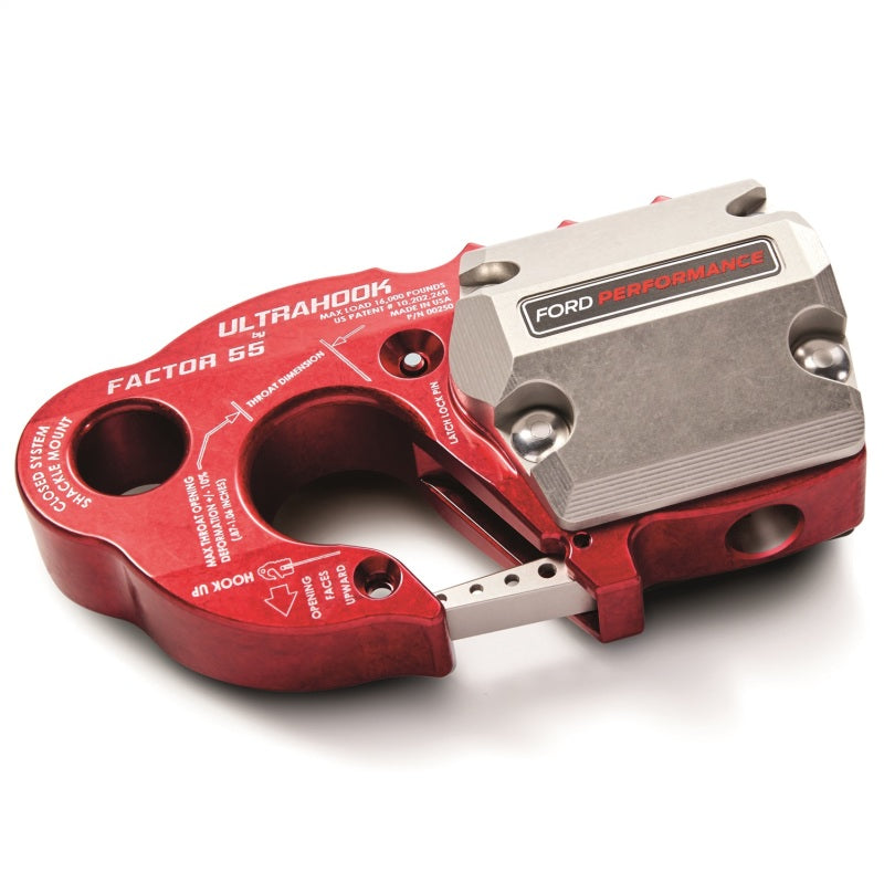 Ford Racing Factor 55 UltraHook w/Rope Guard - Red M-1821-UHR M-1821-UHR Photo - Primary