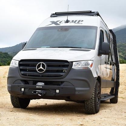Westin 19-23 Mercedes-Benz Sprinter Pro-Series Mid Width Front Bumper - Textured Black 58-311295 58-311295 Photo - Mounted