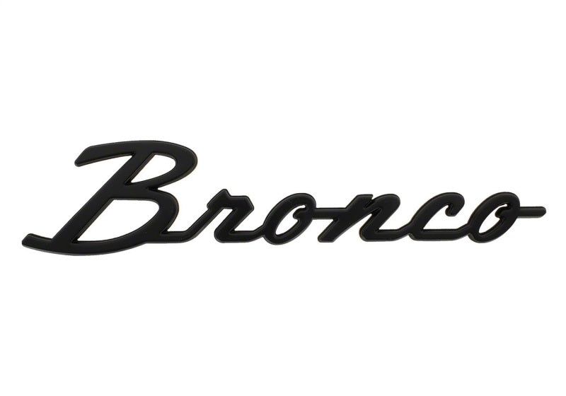 Ford Racing 2021+ Bronco Classic Script Fender Badges - Matte Black (Pair) M-1447-BSMB M-1447-BSMB Photo - Unmounted
