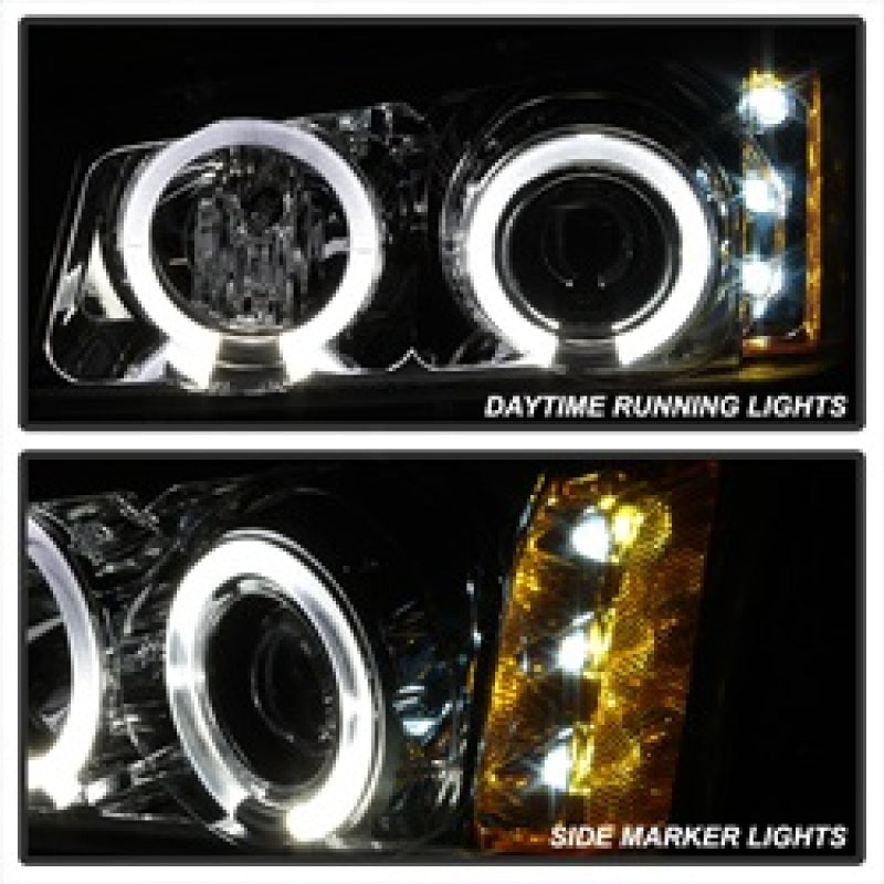 Spyder Chevy Silverado 1500 03-06 Projector Headlights LED Halo LED Ambr Reflctr Ch PRO-YD-CS03-AM-C 5009463 5009463 Photo - Unmounted
