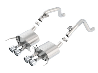 Borla 14-15 Chevy Corvette C7 w/o AFM w/o NPP Atak Rear Section Exhaust Quad Rd RL Tips 11881 11881 Photo - Primary