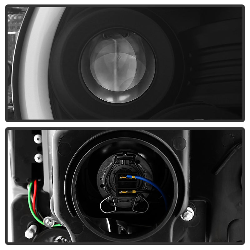 Spyder GMC Sierra 14-16 Projector Headlights Light Bar DRL Blk PRO-YD-GS14V2-LBDRL-BK 5080851 5080851 User 1