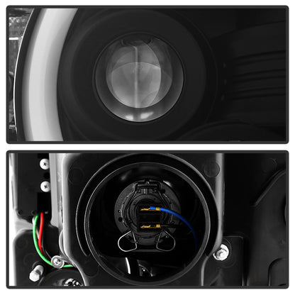 Spyder GMC Sierra 14-16 Projector Headlights Light Bar DRL Blk PRO-YD-GS14V2-LBDRL-BK 5080851 5080851 User 1