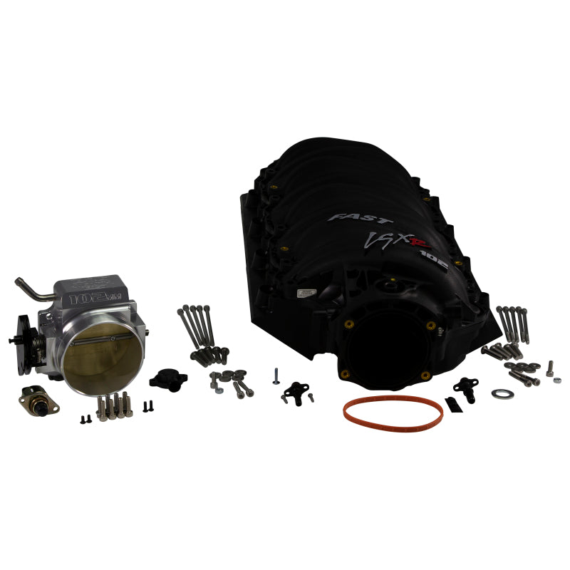 FAST LSXR 102MM Rect Port Intake Manifold - Black w/ 102MM Big Mouth Billet Throttle Body (Kit) 146102B-KIT 146102B-KIT Photo - out of package