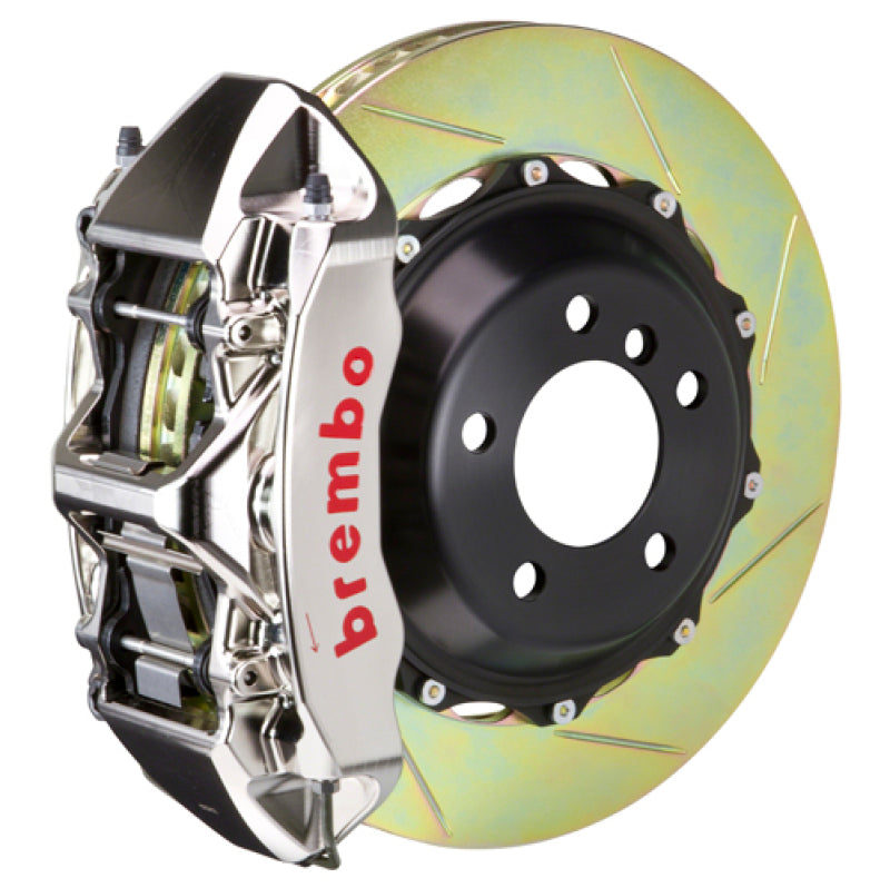 Brembo 17-21 Civic Type-R Front GTR BBK 6 Piston Billet 380x32 2pc Rotor Slotted Type1 - Nickel 1M2.9054AR