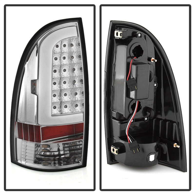 SPYDER xTune 05-15 Toyota Tacoma (Excl Models w/LED) Light Bar LED Tail Lights -Chrm (ALT-ON-TT05-LBLED-C) 5082114 5082114 Photo - Unmounted