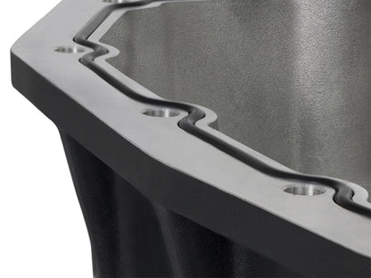 aFe Pro Series Engine Oil Pan Black w/ Machined Fins Ford Diesel Trucks 46-70322 Photo - Unmounted
