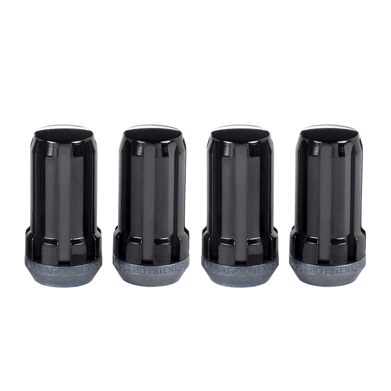McGard SplineDrive Lug Nut (Cone Seat) M14X1.5 / 1.935in. Length (4-Pack) - Black (Req. Tool) 65310BK 65310BK Photo - out of package