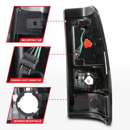 ANZO 1999-2002 Chevy Silverado 1500 LED Taillights Plank Style Black w/Smoke Lens 311325 311325 User 4